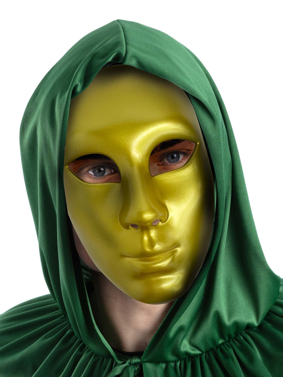 Smiffys Gold Robot/Mime Masquerade Mask für Unisex