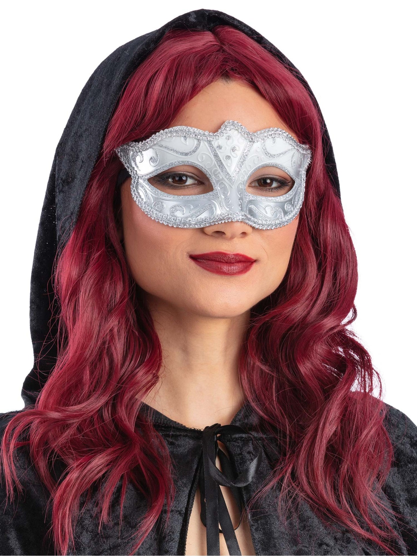 Smiffys Silver Venetian Masquerade Eyemask für Unisex