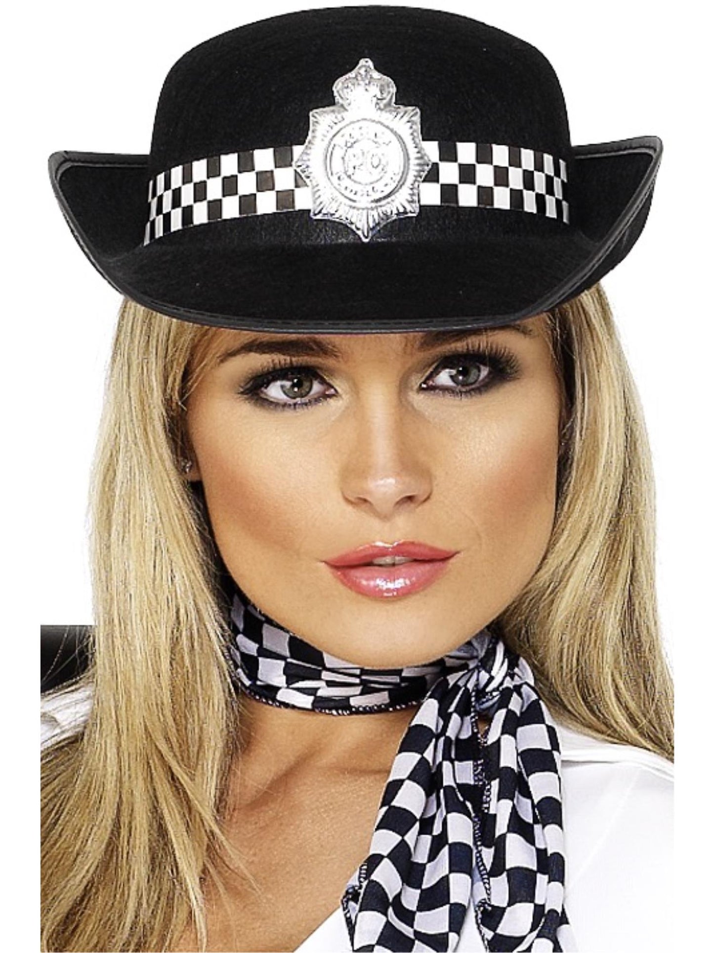 Smiffys COPS&ROBS Policewoman's Hat, Black für Damen