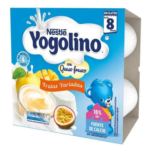 Nestle Nestlé Iogolino Fresa 8 Meses 4x 100g