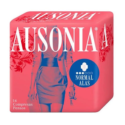 AUSONIA AUSONIA Normal Damenbinden mit Flügeln 14 Stück Kosmetik