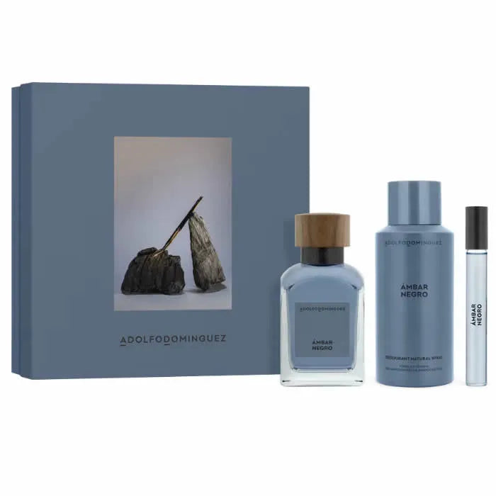ADOLFO DOMINGUEZ ADOLFO DOMINGUEZ Ad Ambar Negro Eau de Parfum Spray 120 ml Set 3 Stück Parfüm
