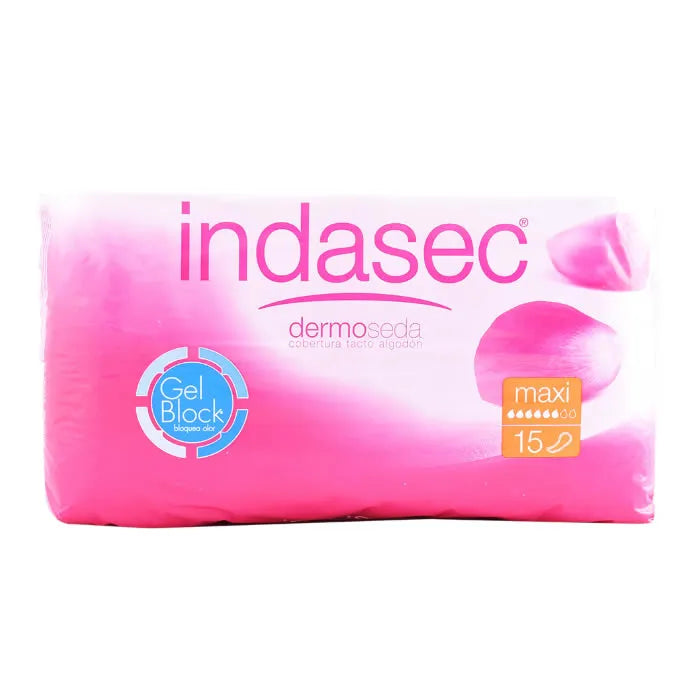 Indasec Dermoseda Compresses Incontinence Maxi Inkontinenzeinlagen, 15 Einheiten