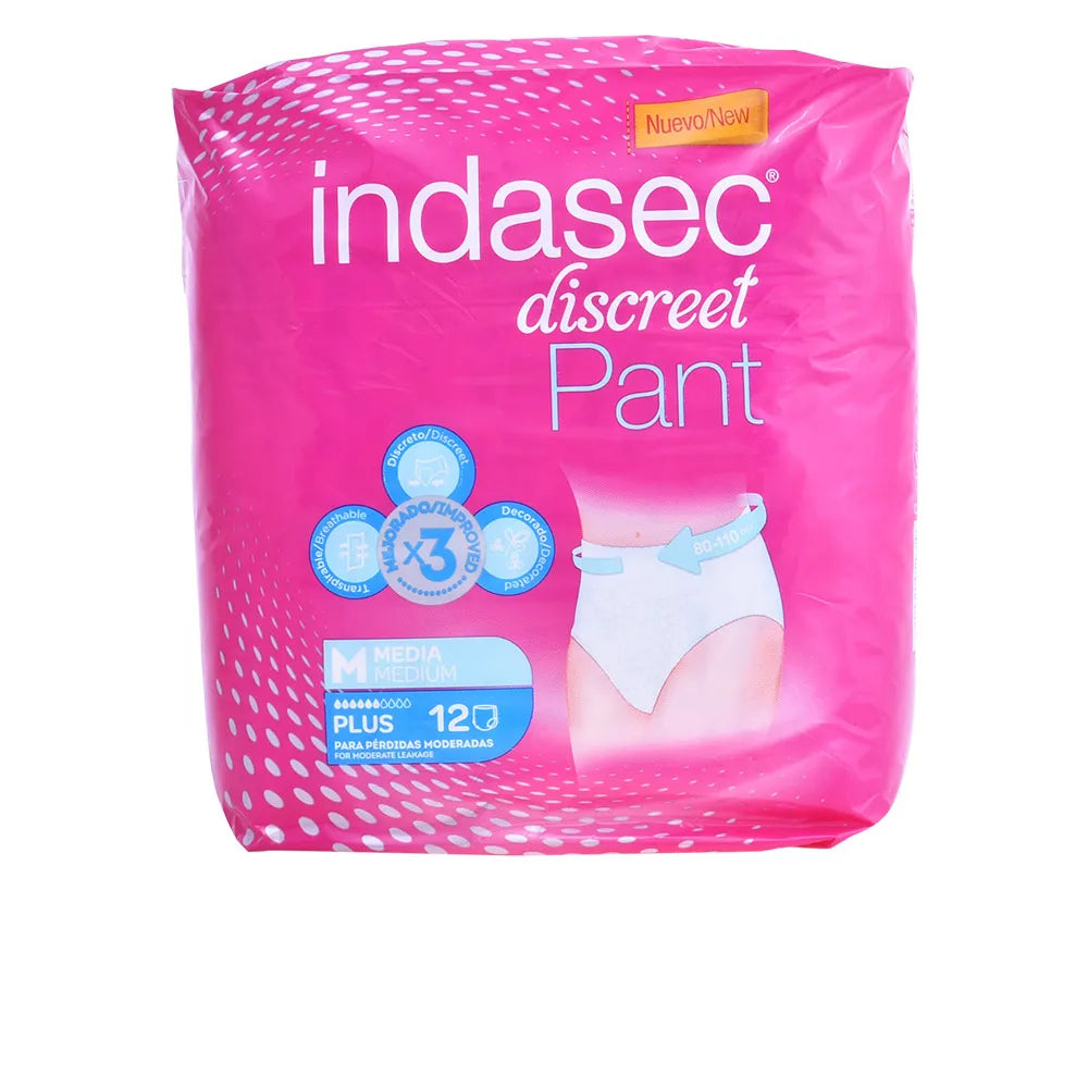 INDASEC INDASEC Pant Plus Medium Größe 12 Einheiten Inkontinenzslips Kosmetik