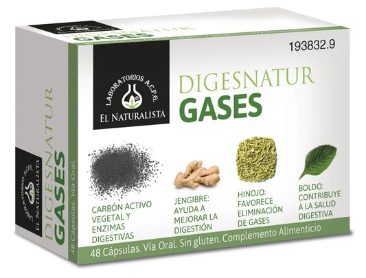 EL NATURAL EL NATURAL Digesnatur Gases 650 mg 48 Kapseln Nahrungsergänzungsmittel Kosmetik