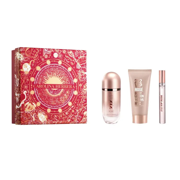 CAROLINA HERRERA CAROLINA HERRERA 212 Vip Rose Eau de Parfum Spray 80 ml Set 3 Artikel Christmas 2023 Parfüm