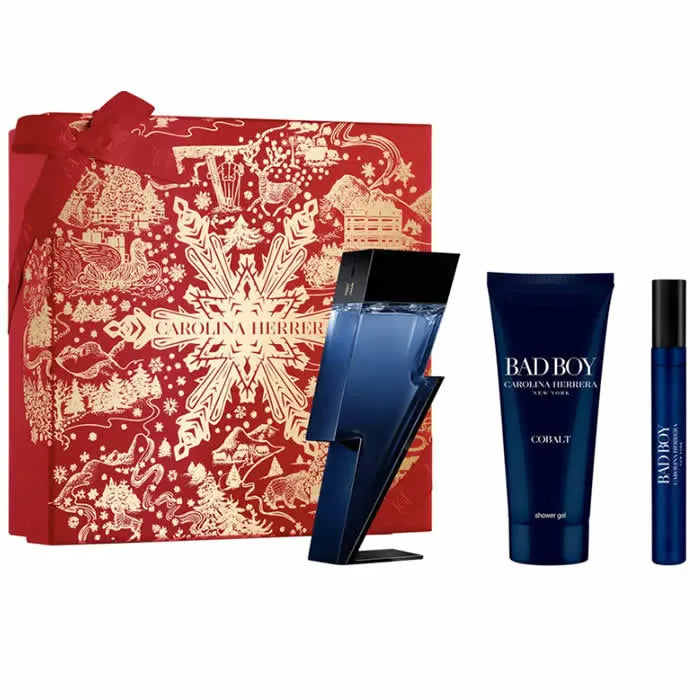 Carolina Herrera Bad Boy Cobalt Eau De Parfum Spray 100ml Set 3 Artikel