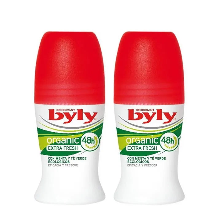 BYLY BYLY Organic Extra Fresh Deodorant Roll-On 2 x 50 ml Kosmetik