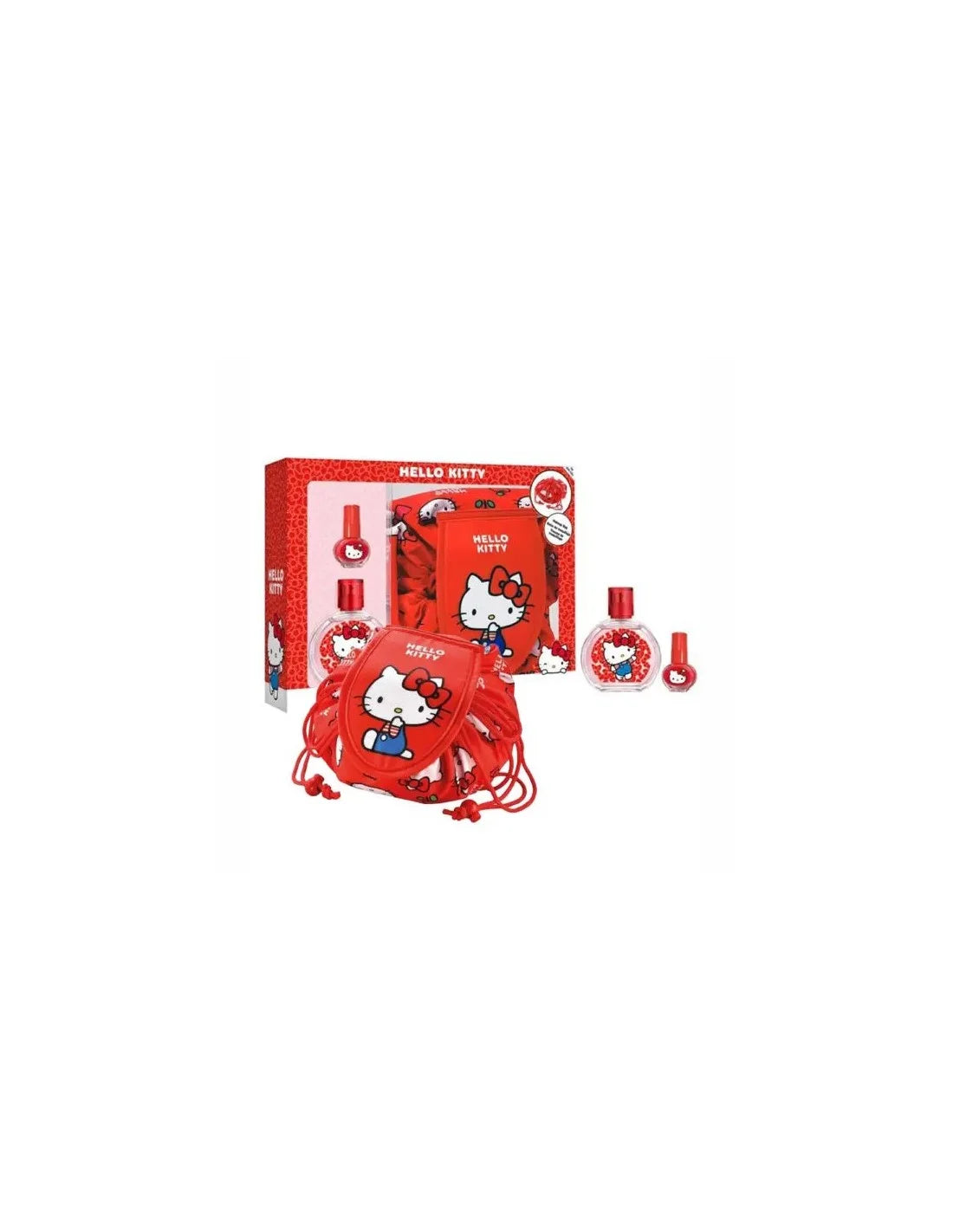 Cartoon Hello Kitty Geschenkset mit Eau de Toilette 50 ml, Kosmetiktasche und Nagellack