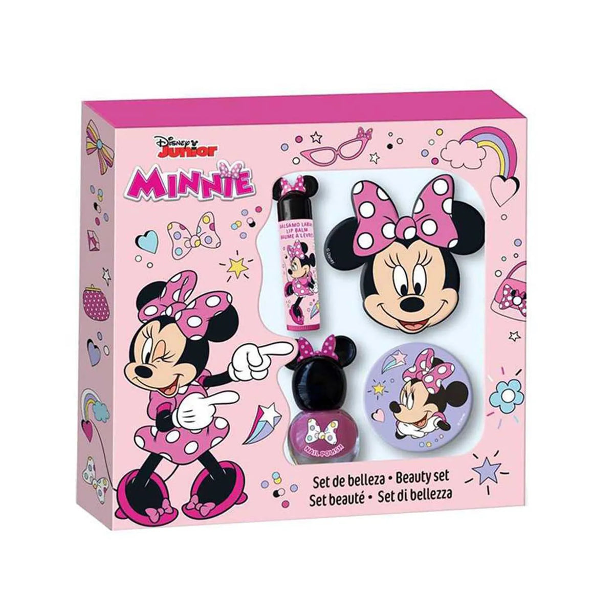 Cartoon Minnie Beauty-Make-up-Etui 4-teilig