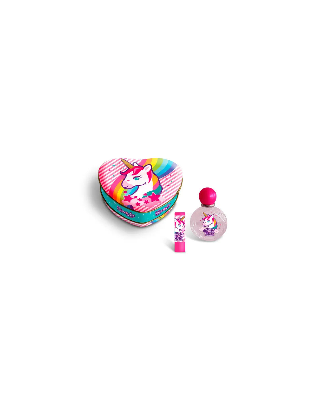 Cartoon Lorenay Unicorn Love Geschenkset mit Eau de Toilette 50 ml und Lippenstift