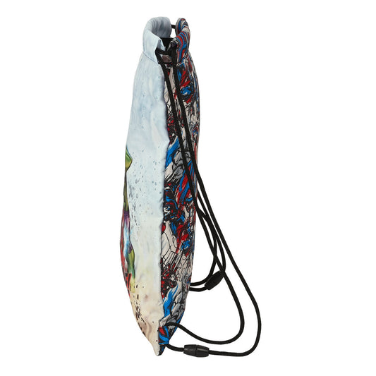 Bunte Rucksacktasche von The Avengers aus Polyester, 26x34x1 cm, mit Sicherheitsverschluss.