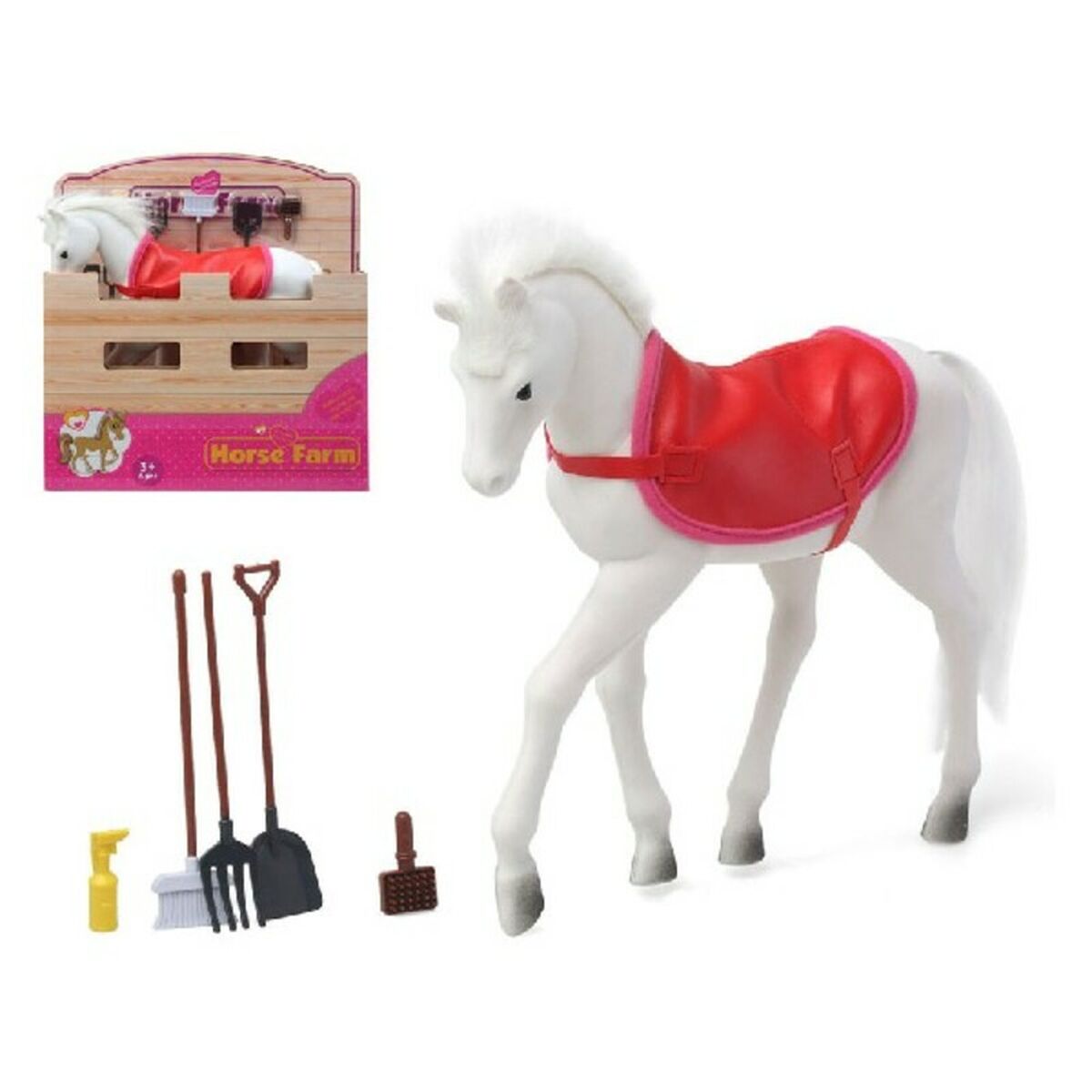 BigBuy Kids Pferde-Farm-Spielset mit 22 Teilen für Kinder