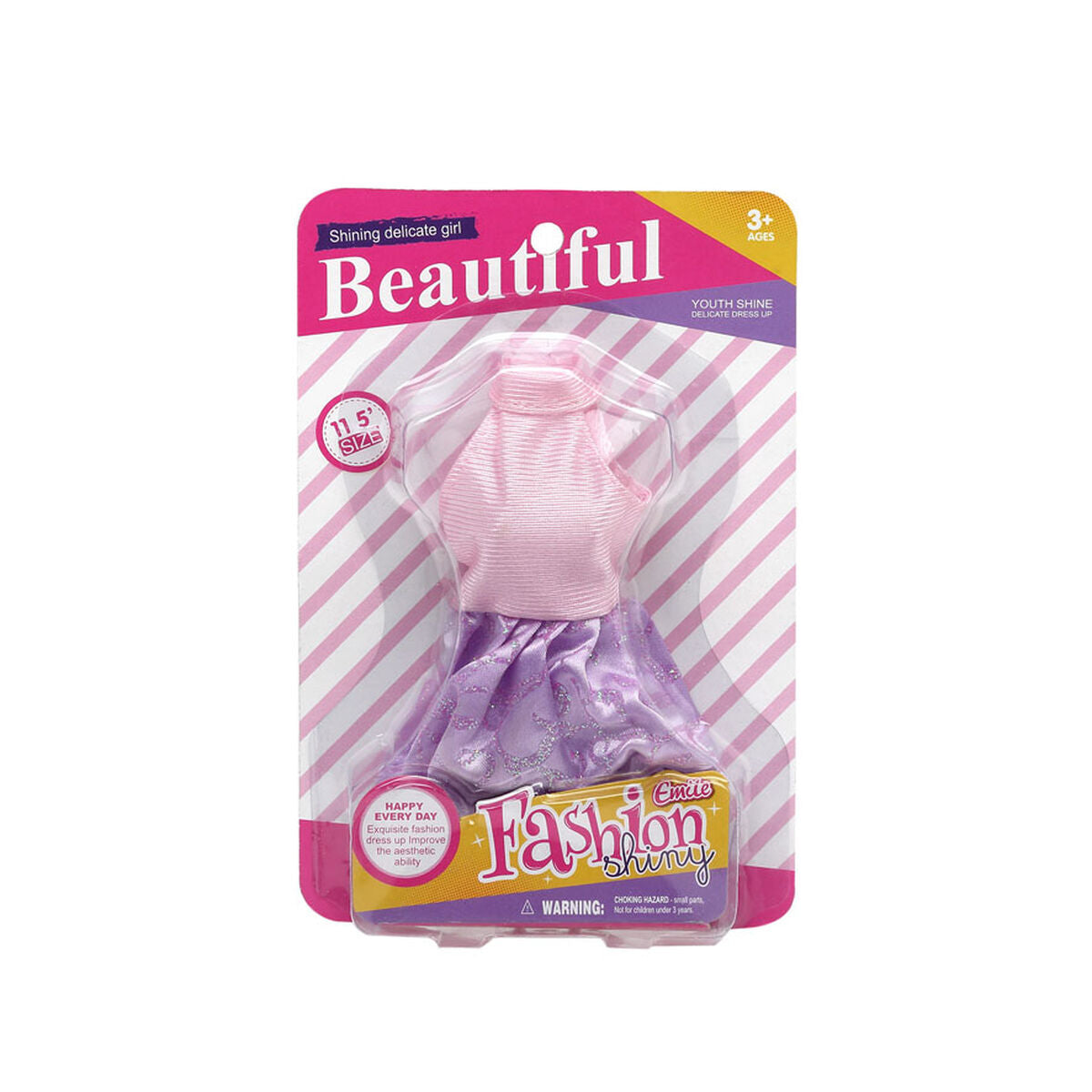 BigBuy Fun Bunte Kleidung für Puppen aus Kunststoff mit Zubehör, 18 x 12 cm