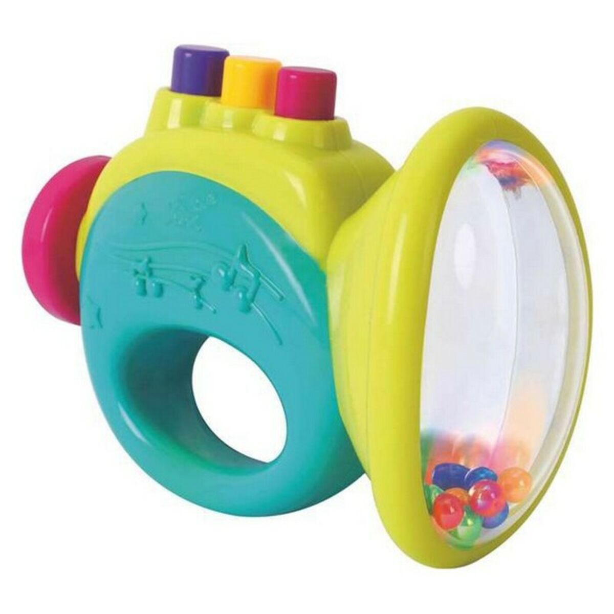 BigBuy Fun Rassel Trumpet 14 cm aus Polyester für Babys