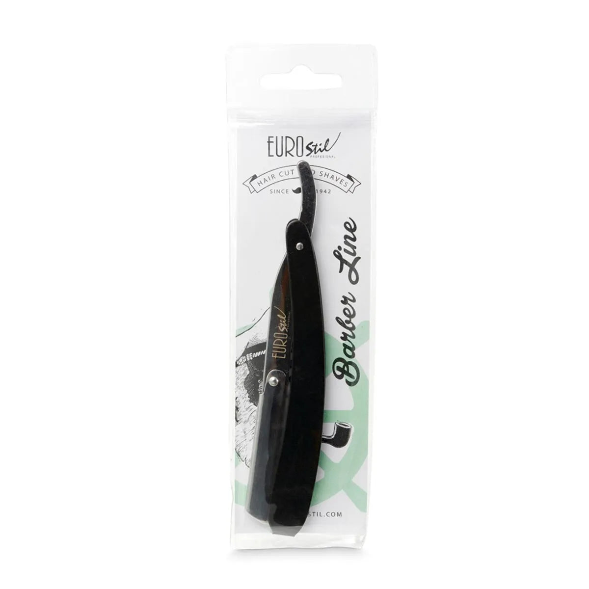EUROSTIL EUROSTIL Barber Line Rasiermesser mit austauschbarer Klinge schwarzer Griff 1 Stück Kosmetik