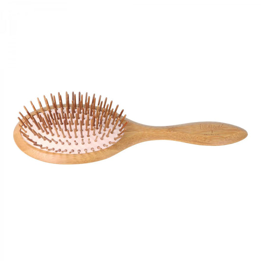 EUROSTIL Fuelle Bambus Oval Haarbürste Natur 1 Stück