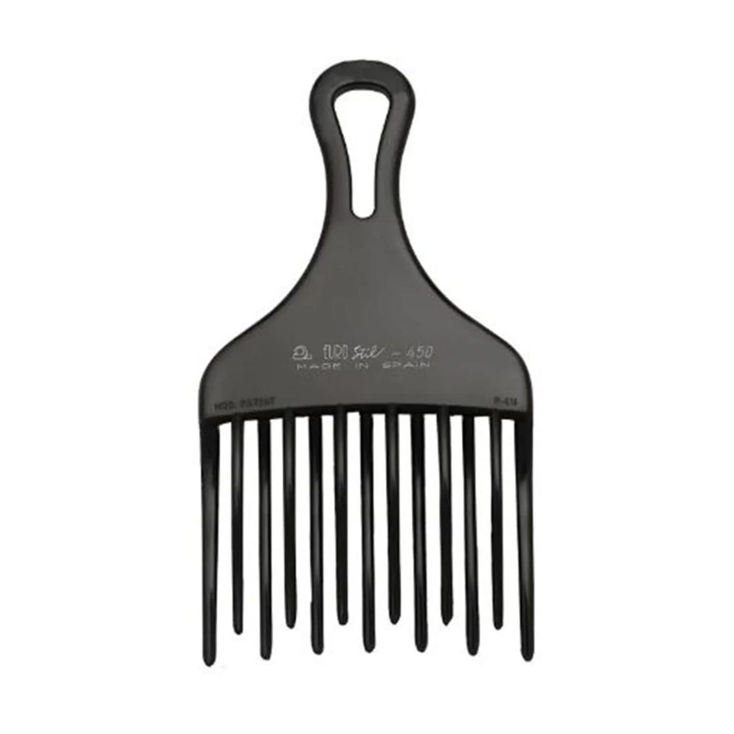EUROSTIL EUROSTIL großer schwarzer Doppelfingerkamm Peine Ahuecador Doble Pua Kosmetik