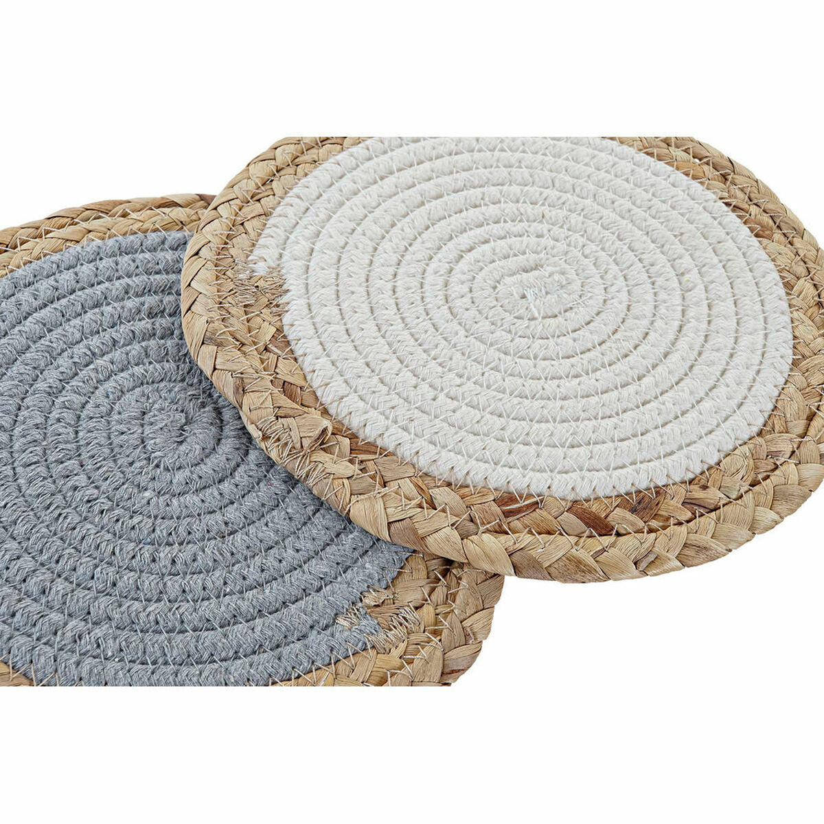 DKD Home Decor Untersetzer aus Baumwollfaser, 2 Stück, 20 x 20 cm – Seitenansicht