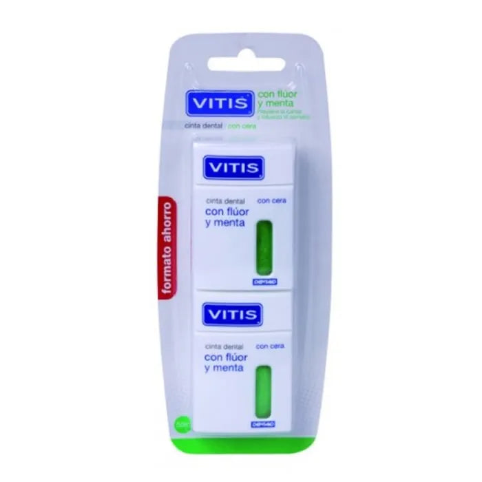 VITIS VITIS Zahntape mit Fluorid und Minze 2 x 50 m Zahnseide Kosmetik