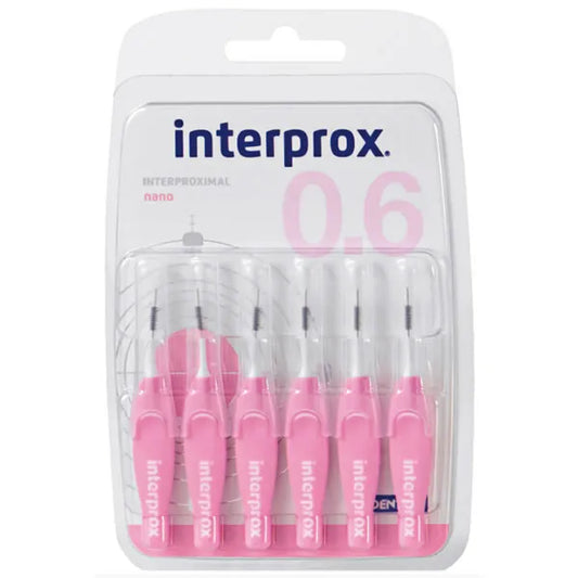 INTERPROX INTERPROX Interdentalbürsten 0.6 mm Nano 6 Stück für Zahnzwischenräume Kosmetik