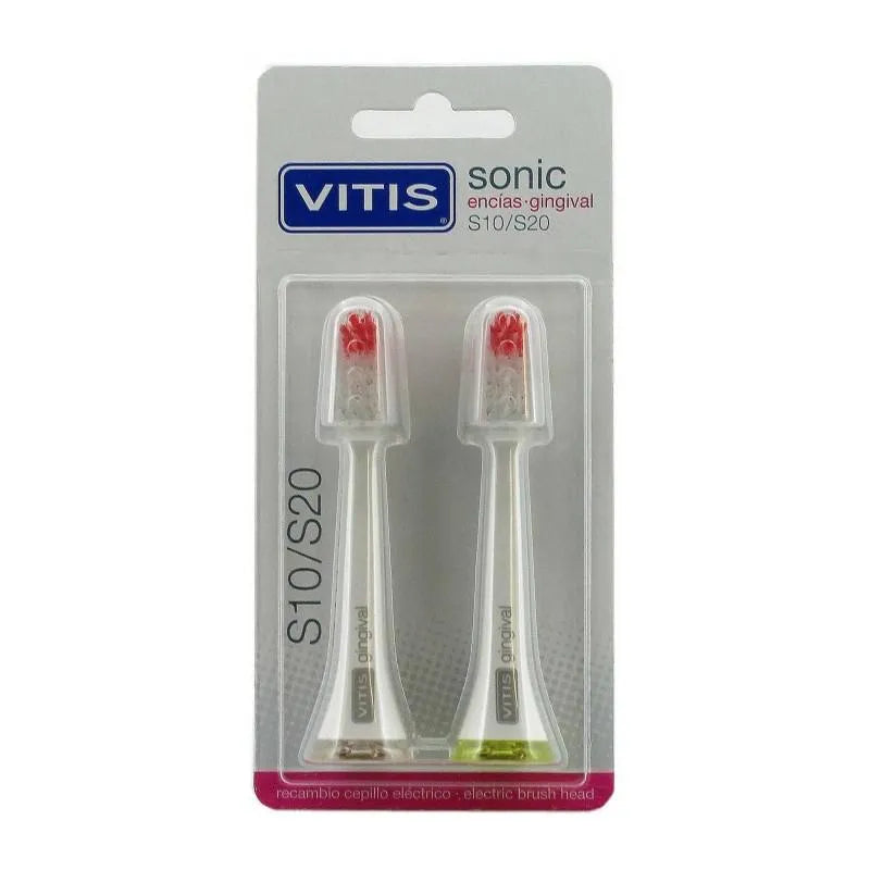 VITIS VITIS Ersatzbürsten für elektrische Zahnbürste für empfindliches Zahnfleisch 2 Stück Kosmetik