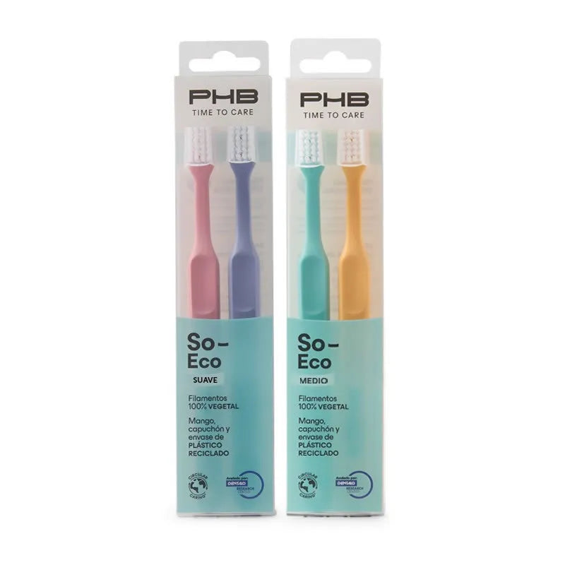 PHB PHB Time To Care Medium Zahnbürste 2 Stück Zahnpflege Bürsten medium Kosmetik