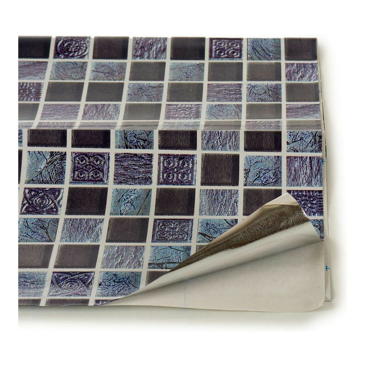 BigBuy Home Selbstklebendes Mosaik-Haftpapier Cenefa mit Mosaikdesign, 60 × 90 cm