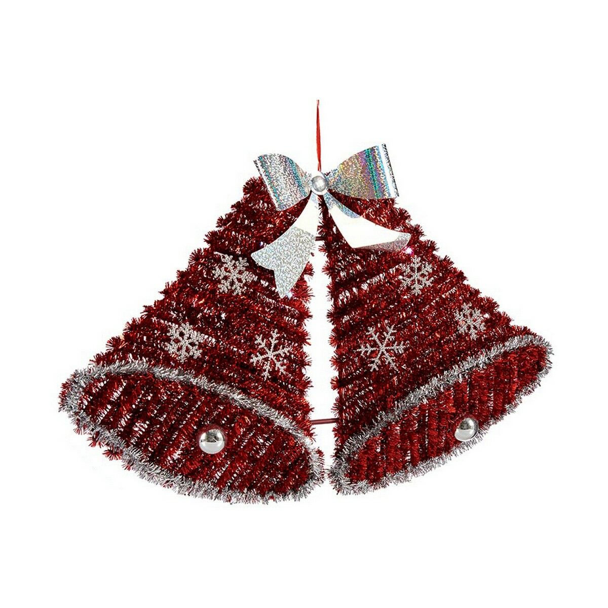 Weihnachtsschmuck Krist+ Weiß Rot Polypropylen PET Kunststoff Glocken 30,8 x 5,4 x 50,5 cm 52 x 31,5 x 7,5 cm LED Leicht