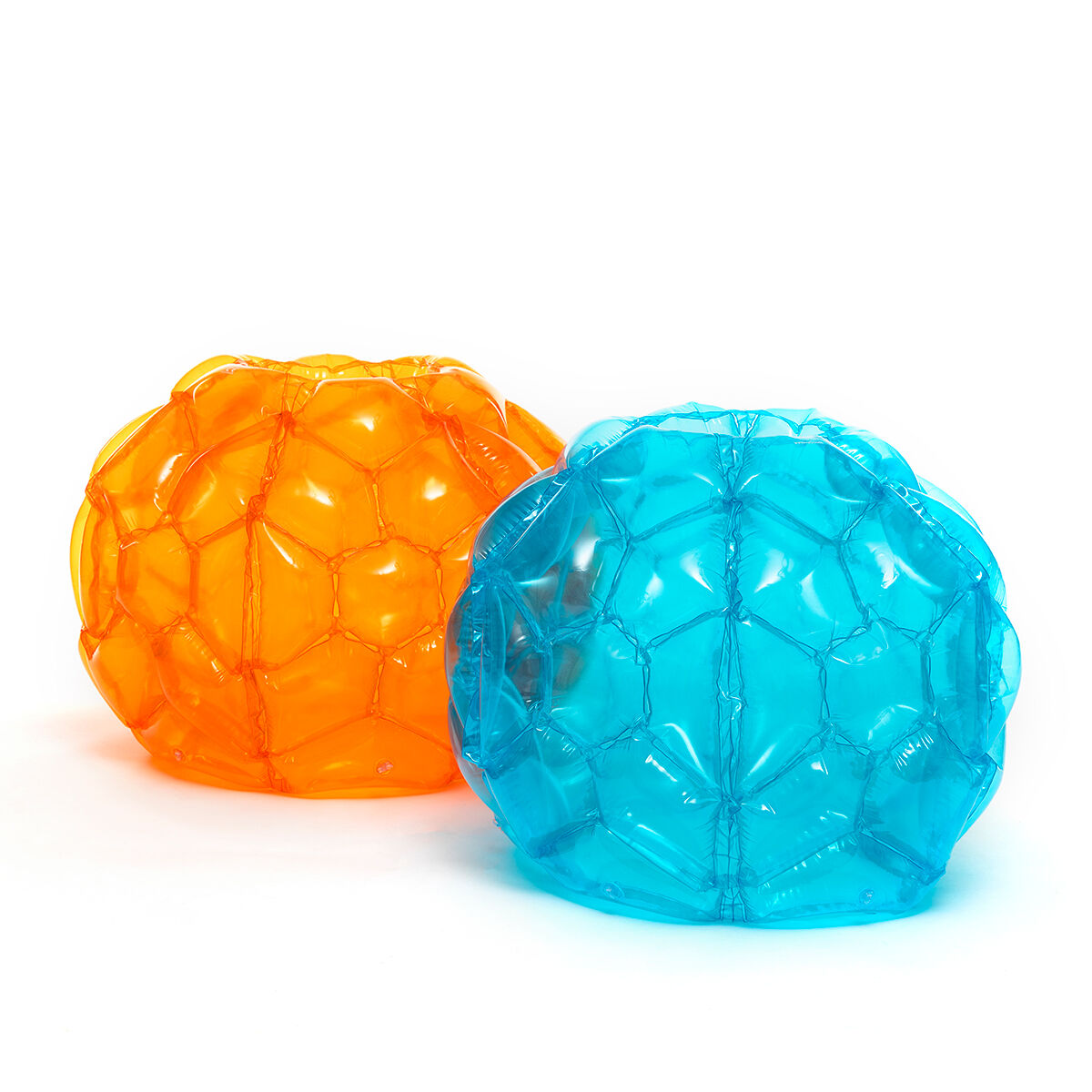Aufblasbare Bumper-Bubble-Bälle Bumpoy von InnovaGoods, 2er-Set in Blau und Orange – Ansicht 8