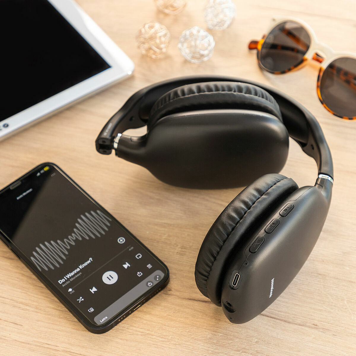 InnovaGoods Folbeat kabellose faltbare Kopfhörer schwarz – Ansicht 8