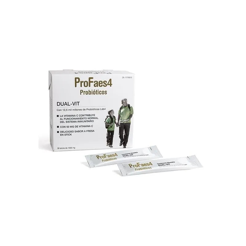PROFAES4 PROFAES4 Probióticos Dual-Vit 30 Sticks Nahrungsergänzungsmittel Kosmetik