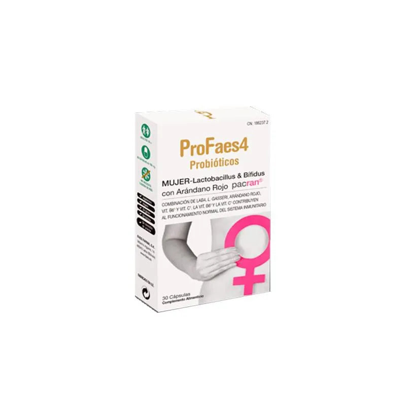 PROFAES4 PROFAES4 Probióticos Mujer 30 Kapseln Nahrungsergänzung für Frauen Kosmetik