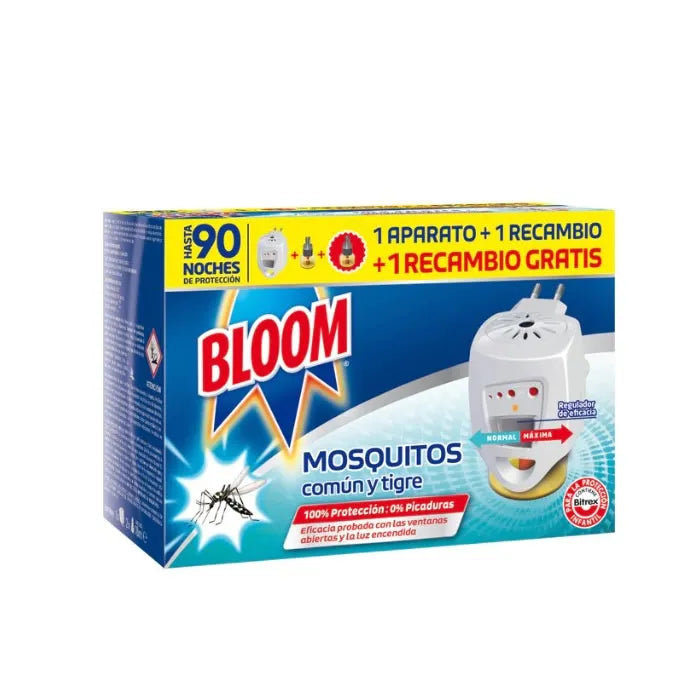 BLOOM BLOOM Zero Mosquitoes elektrisches Gerät mit 2 Nachfüllpatronen gegen Mücken Kosmetik