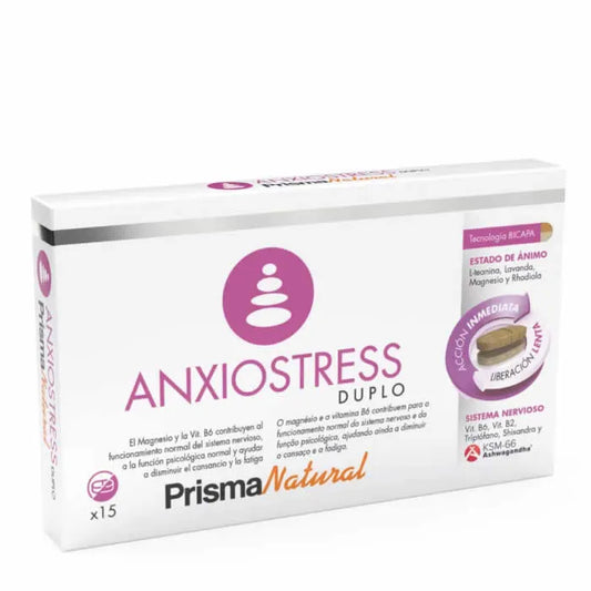 PRISMA NATURAL PRISMA NATURAL Anxiostress Duplo 15 Bilayer Tablets Nahrungsergänzung Kosmetik