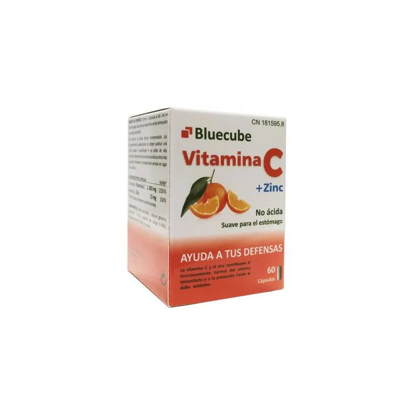 BLUECUBE BLUECUBE Vitamin C Zinc 60 Kapseln Nahrungsergänzungsmittel Kosmetik