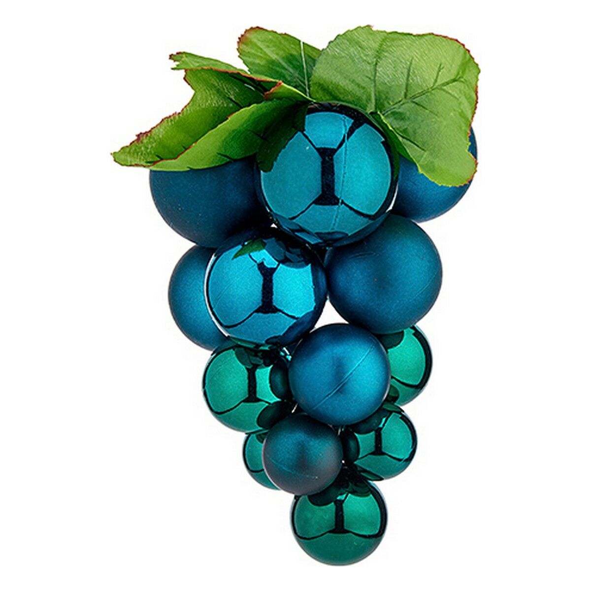 Blaue Krist+ Weihnachtsbaumkugel aus Kunststoff im Trauben-Design