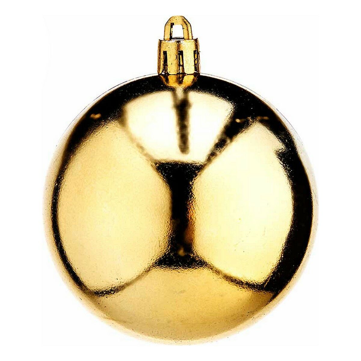 Goldene Krist+ Weihnachtsbaumkugeln aus PVC, 12 Stück, Ø 7 cm