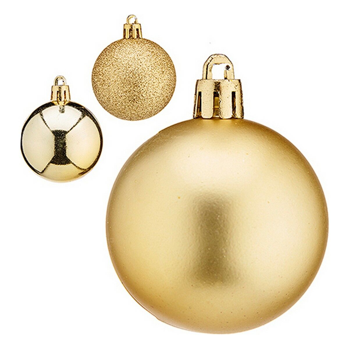 Goldene Krist+ Weihnachtsbaumkugel aus Kunststoff, Ø 5 cm