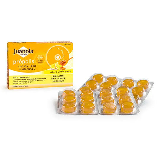 JUANOLA JUANOLA Propolis Honig Zink Vitamin C 24 Stück Kosmetikprodukt