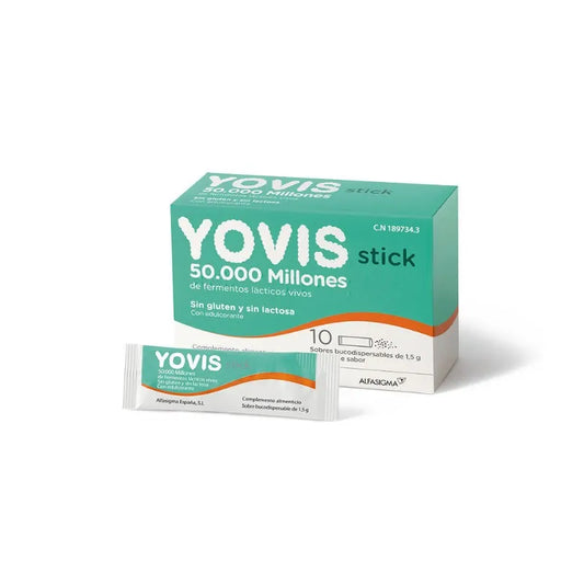 ALFASIGMA ALFASIGMA Yovis 10 Stick Bucodispensable 50.000 Millionen Aktive Fermente Kosmetik