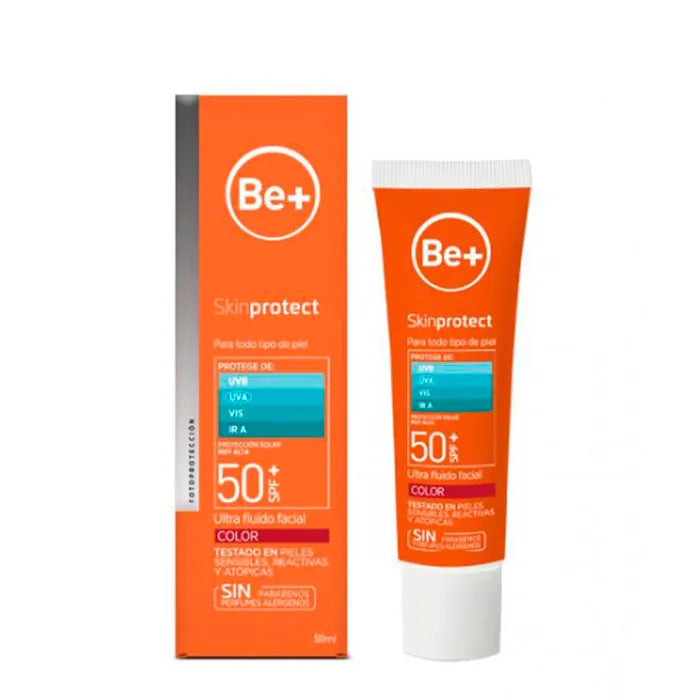 BE+ BE+ Skin Protect Gesichtsfarbe SPF 50+ 50 ml Sonnenschutz Gesichtslotion Kosmetik