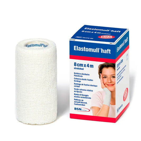 BSN MEDICAL BSN MEDICAL Elastomull Haftbandage 8 cm x 4 m elastisches Fixierpflaster Kosmetik