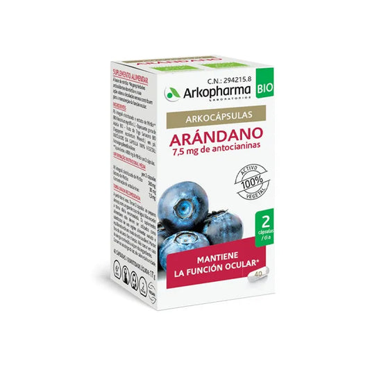 ARKOPHARMA ARKOPHARMA Arkocapsulas Heidelbeere Bio 40 Kapseln Nahrungsergänzung Kosmetik