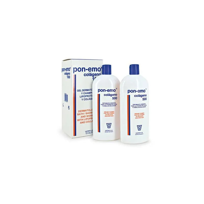 VECTEM VECTEM Pon-Emo Colágeno Gel Champú Shampoo 2 x 500 ml Set Kosmetik
