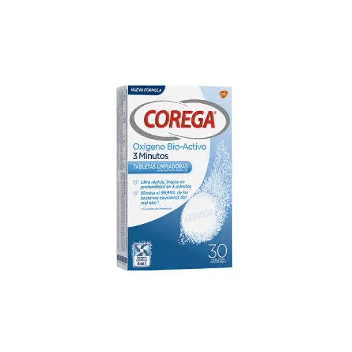 COREGA COREGA Active Oxygen Reinigungstabletten 3 Minuten 30 Tabletten Kosmetik