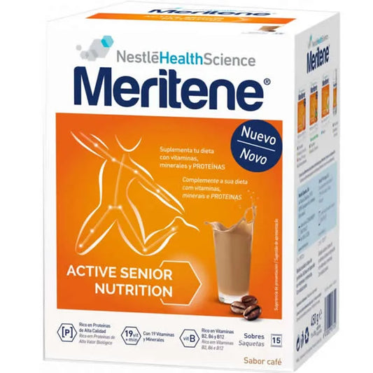 MERITENE MERITENE Batidos entkoffeinierter Kaffee Geschmack 15 Beutel Kosmetik