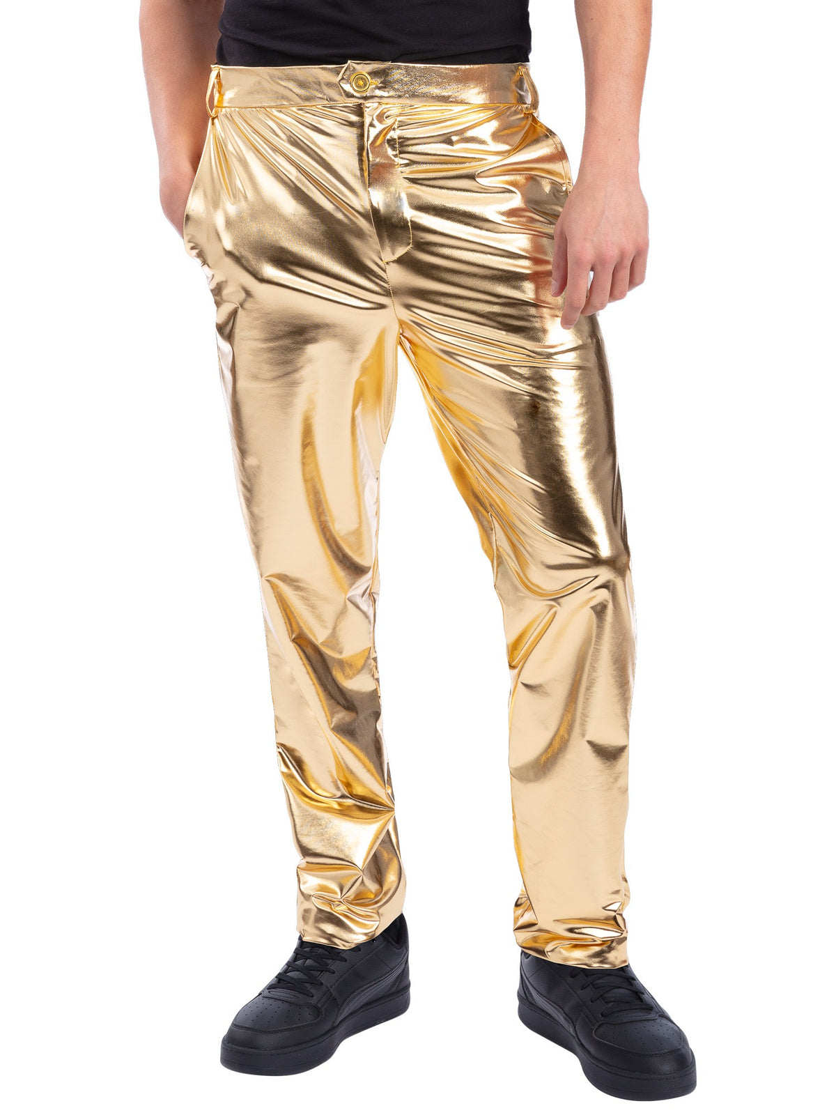 Smiffys 24 Carat Gold Trousers, Metallic Gold CS für Herren
