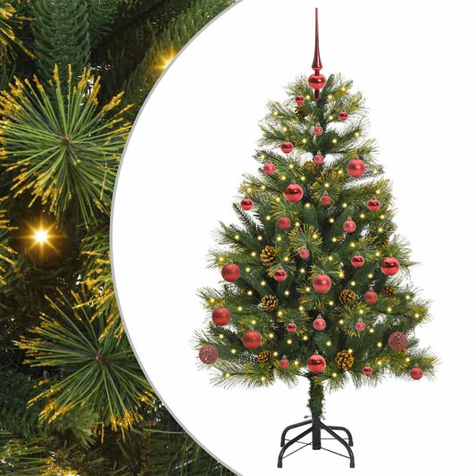 Künstlicher Klapp-Weihnachtsbaum Mit Tannenzapfen Grün