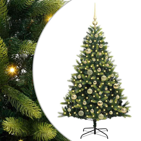 Künstlicher Geflammter Weihnachtsbaum 150 Leds Grün
